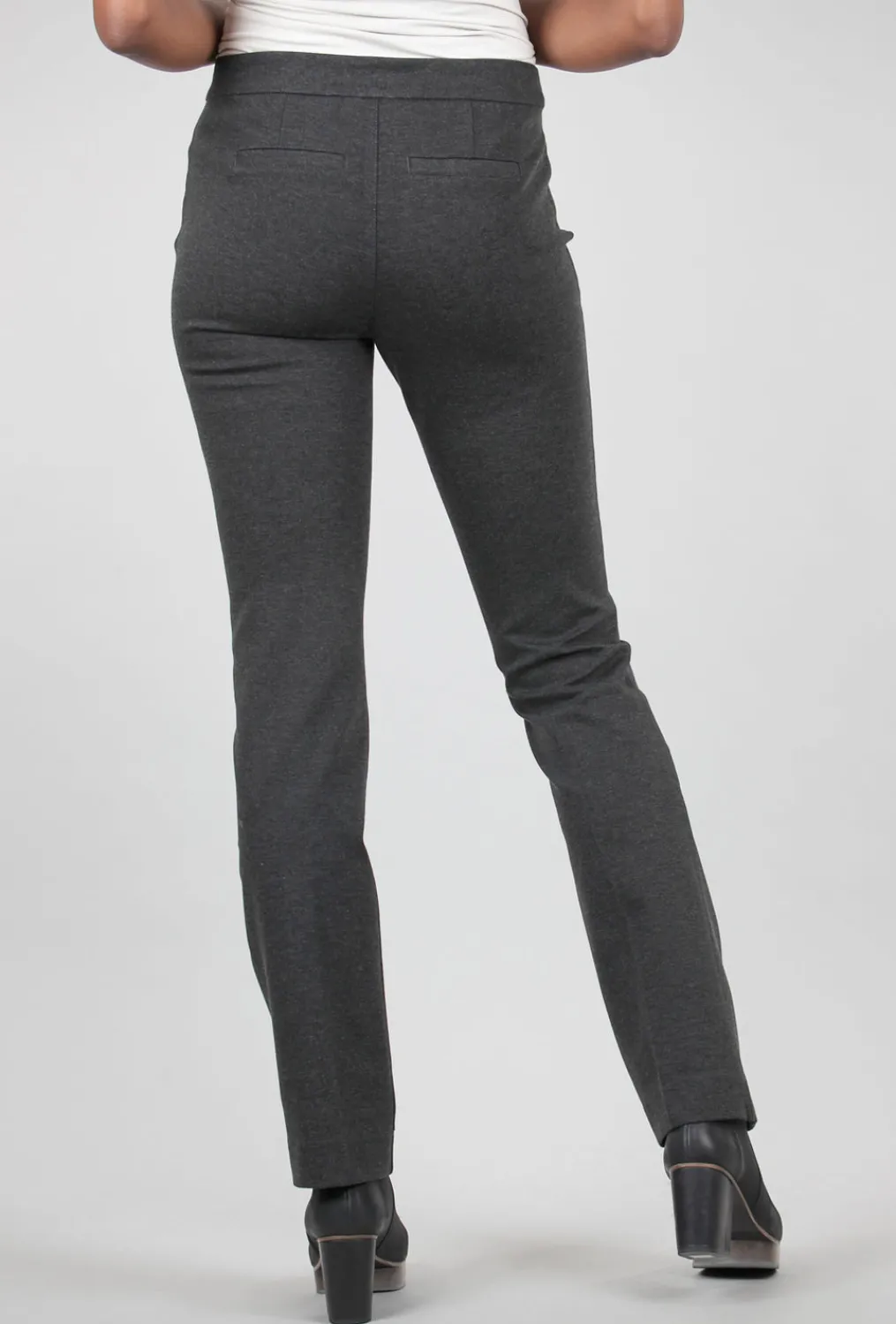 Sale Evie Lou Slim Ponte Trouser, Charcoal
