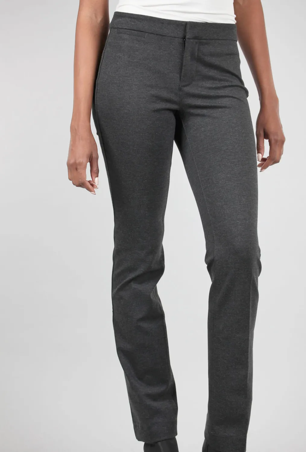 Sale Evie Lou Slim Ponte Trouser, Charcoal
