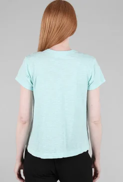 Outlet Evie Lou Slim-Fit Shrunken Crew, Bubbles Mint