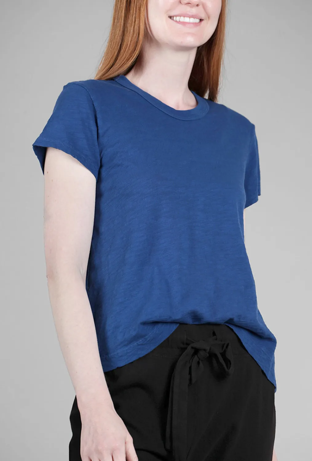 Online Evie Lou Slim-Fit Shrunken Crew, Royal Navy