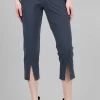 Cheap Evie Lou Slit Crop Pant, Azure