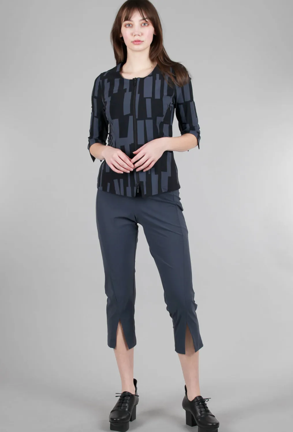 Cheap Evie Lou Slit Crop Pant, Azure