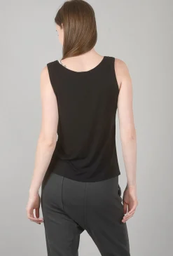 Best Evie Lou Smooth Jersey Basic Tank, Black