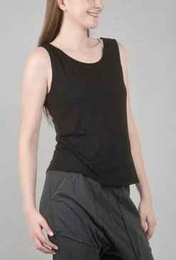 Best Evie Lou Smooth Jersey Basic Tank, Black