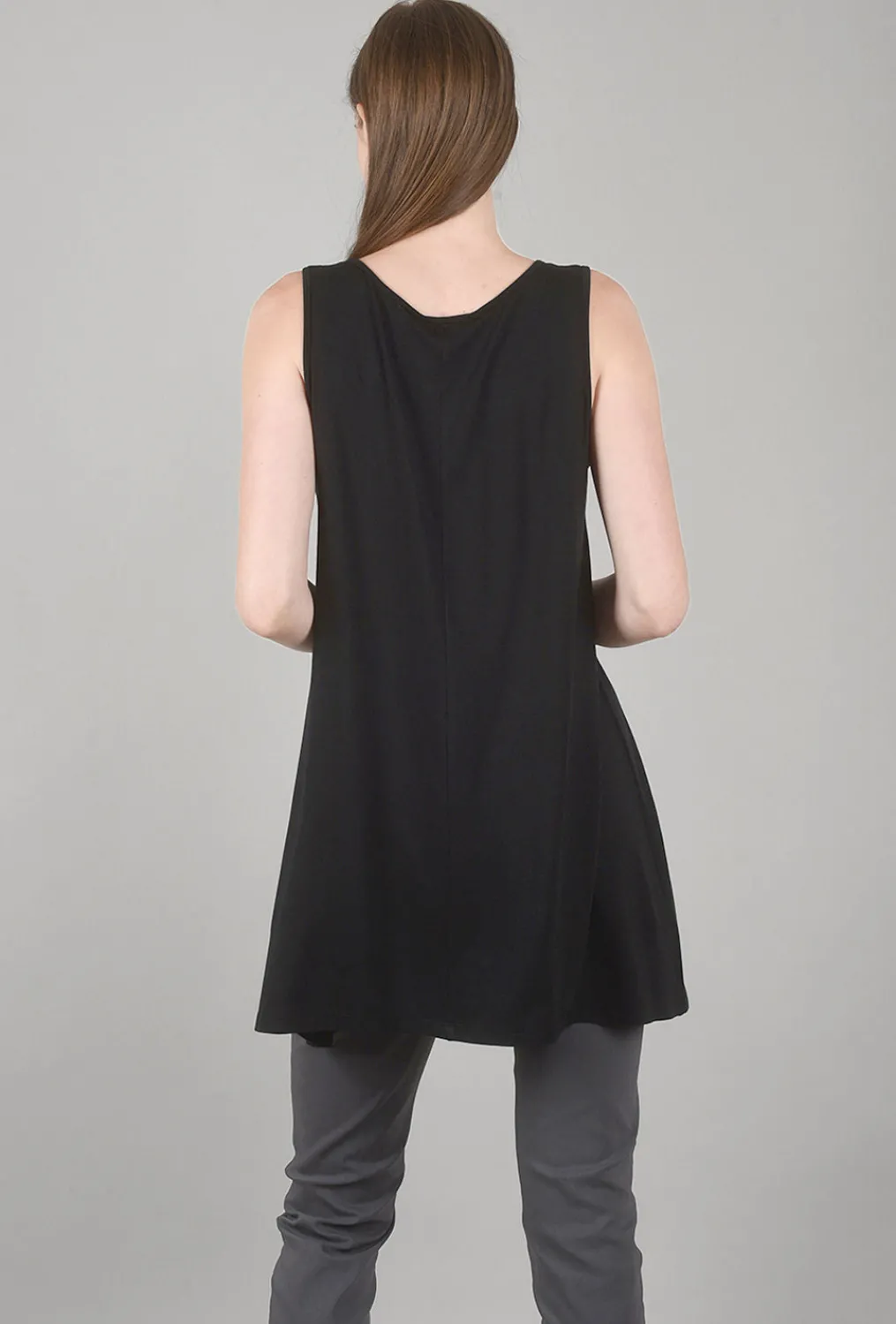 Hot Evie Lou Smooth Jersey Long Full Tank, Black