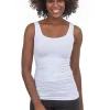 New Evie Lou Smooth Tank, White