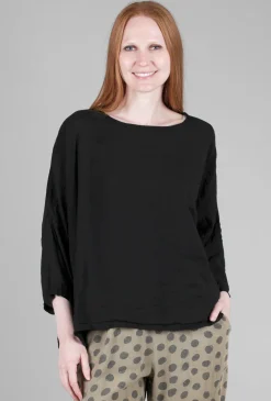 Best Sale Evie Lou Solid Parachute Crop Top, Black