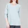 Shop Evie Lou Speckle Cotton Swing Top, Porcelain