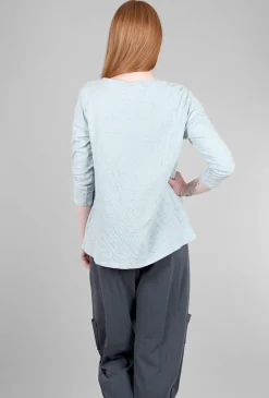 Shop Evie Lou Speckle Cotton Swing Top, Porcelain