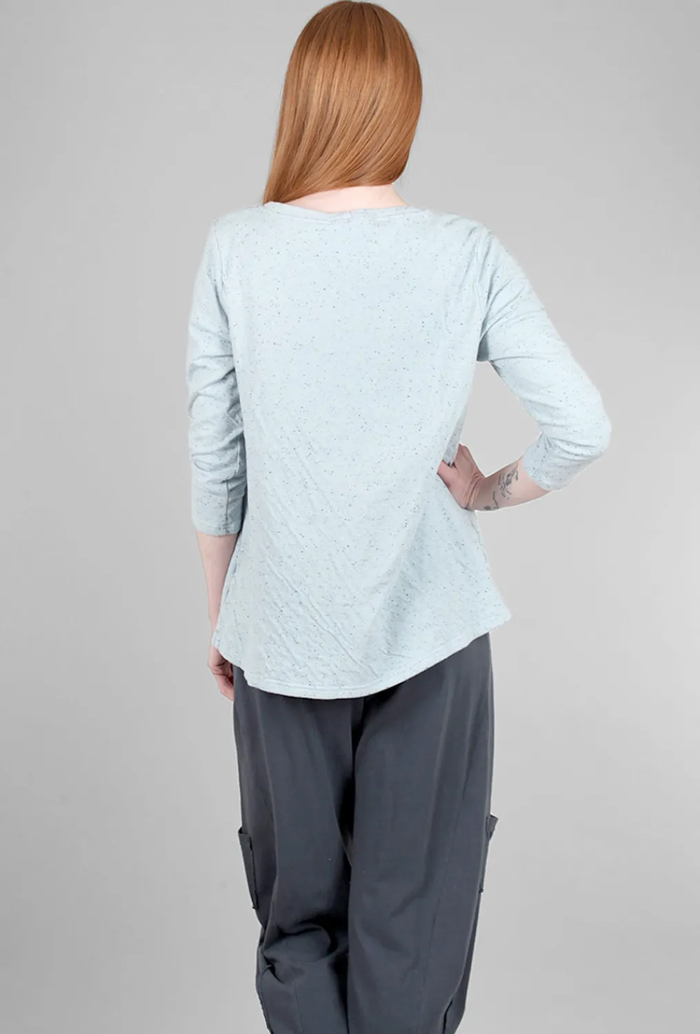 Shop Evie Lou Speckle Cotton Swing Top, Porcelain
