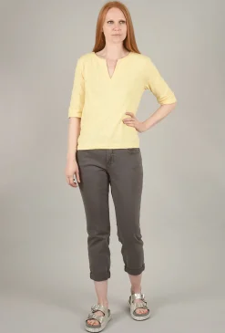 Best Evie Lou Split-Neck Easy Top, Shell