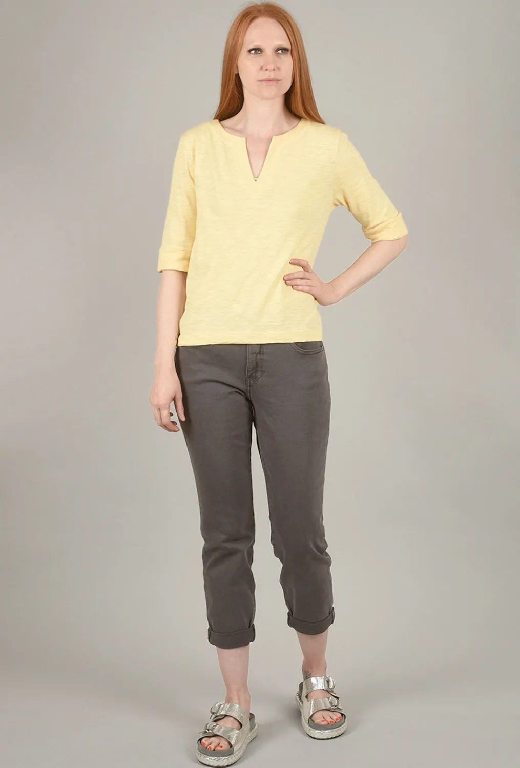 Best Evie Lou Split-Neck Easy Top, Shell