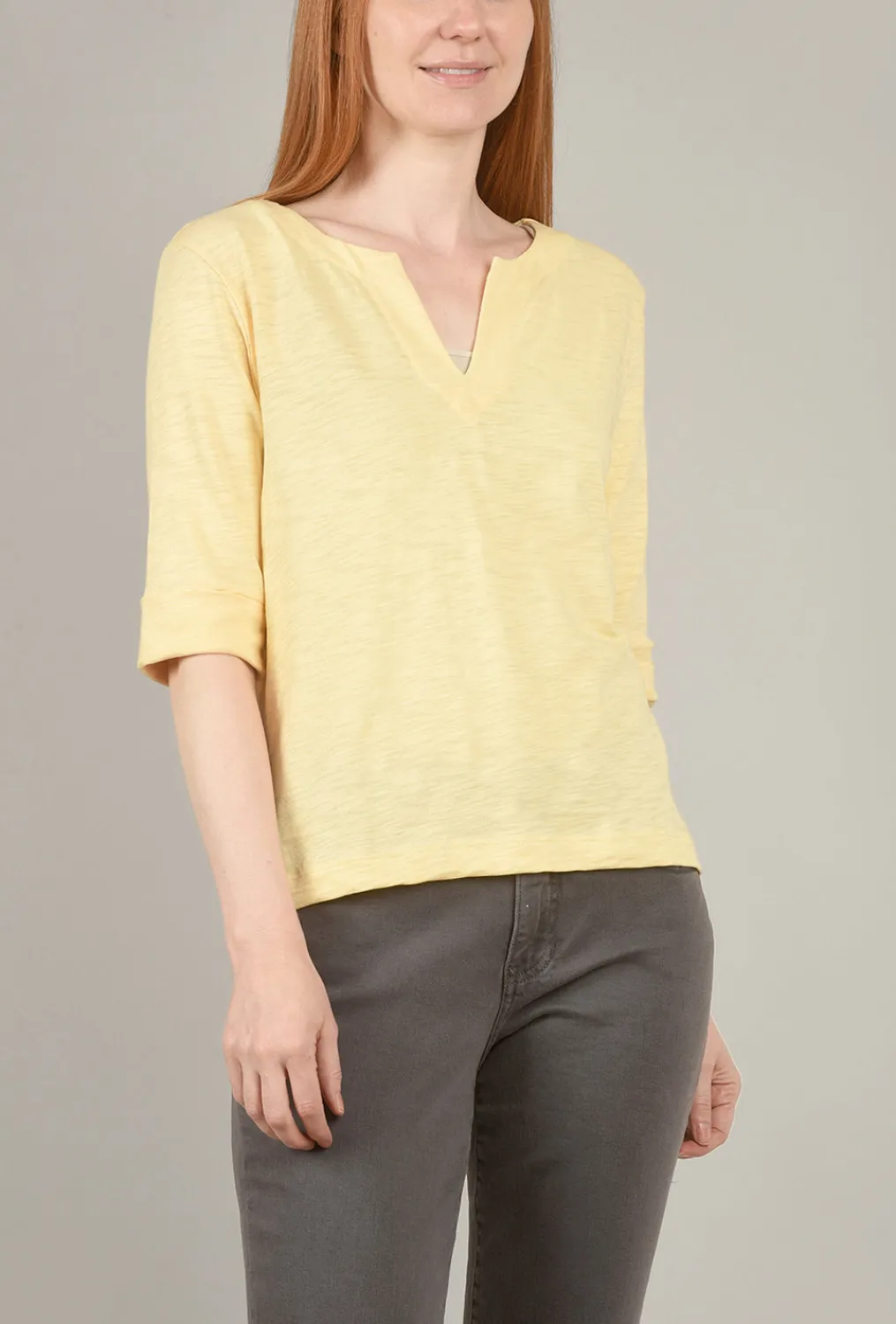 Best Evie Lou Split-Neck Easy Top, Shell