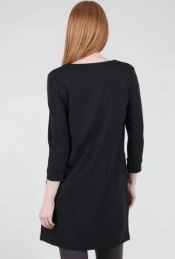 Cheap Evie Lou Split-Neck Slim Dress, Black