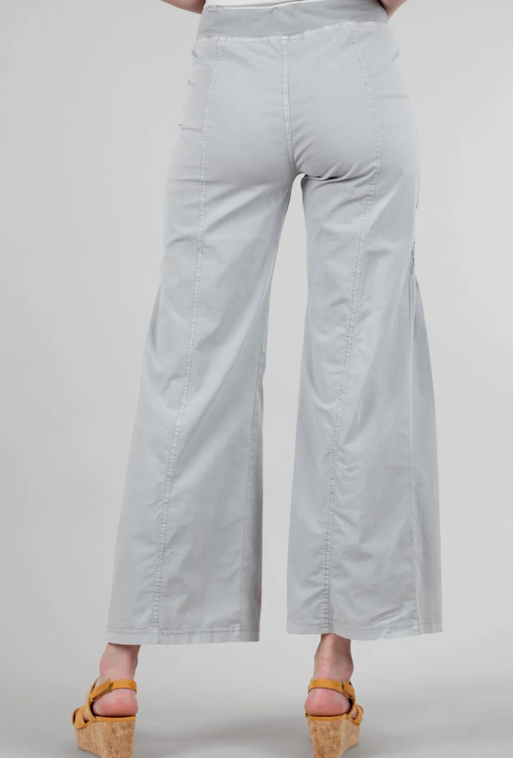 Best Evie Lou Sprightly Wide Leg Pant, Cotton Gray