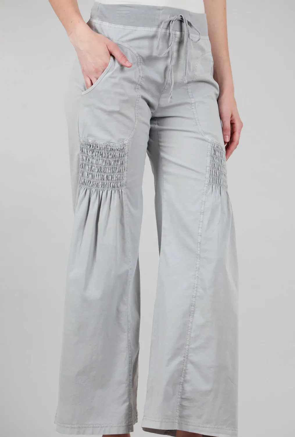 Best Evie Lou Sprightly Wide Leg Pant, Cotton Gray