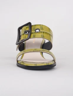 Best Evie Lou Square Croc Sandal, Green