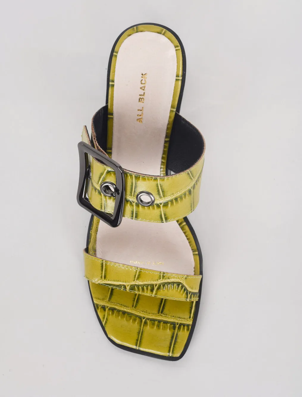 Best Evie Lou Square Croc Sandal, Green
