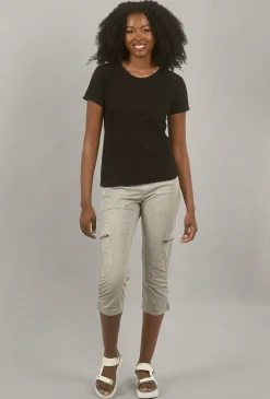 Outlet Evie Lou S/S Bias Tee, Black