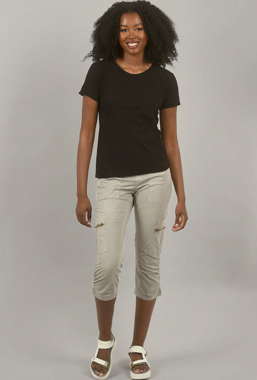 Outlet Evie Lou S/S Bias Tee, Black