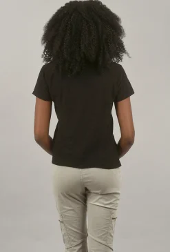 Outlet Evie Lou S/S Bias Tee, Black