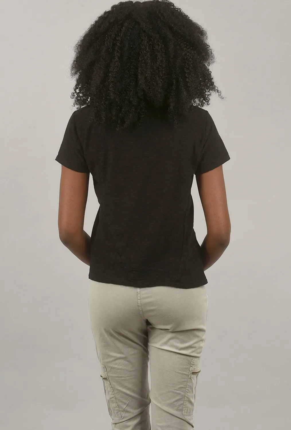 Outlet Evie Lou S/S Bias Tee, Black