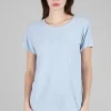 Outlet Evie Lou S/S Bias Tee, Porcelain