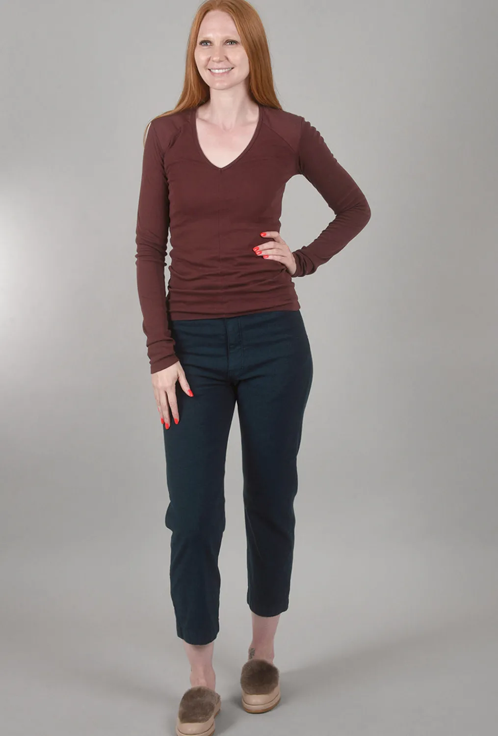 Online Evie Lou Strong Shoulder Top, Dahlia