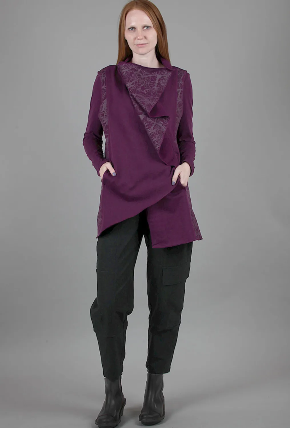 Best Sale Evie Lou Substantial Crossover Vest, Aubergine