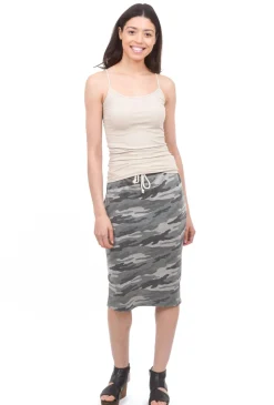 New Evie Lou Tbt Skinny-Strap Cami, Stone