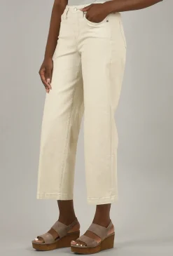 Cheap Evie Lou Teresa Wide Ankle Denim, Eggshell
