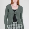 Fashion Evie Lou Texture Tie Cardie, Myrtle