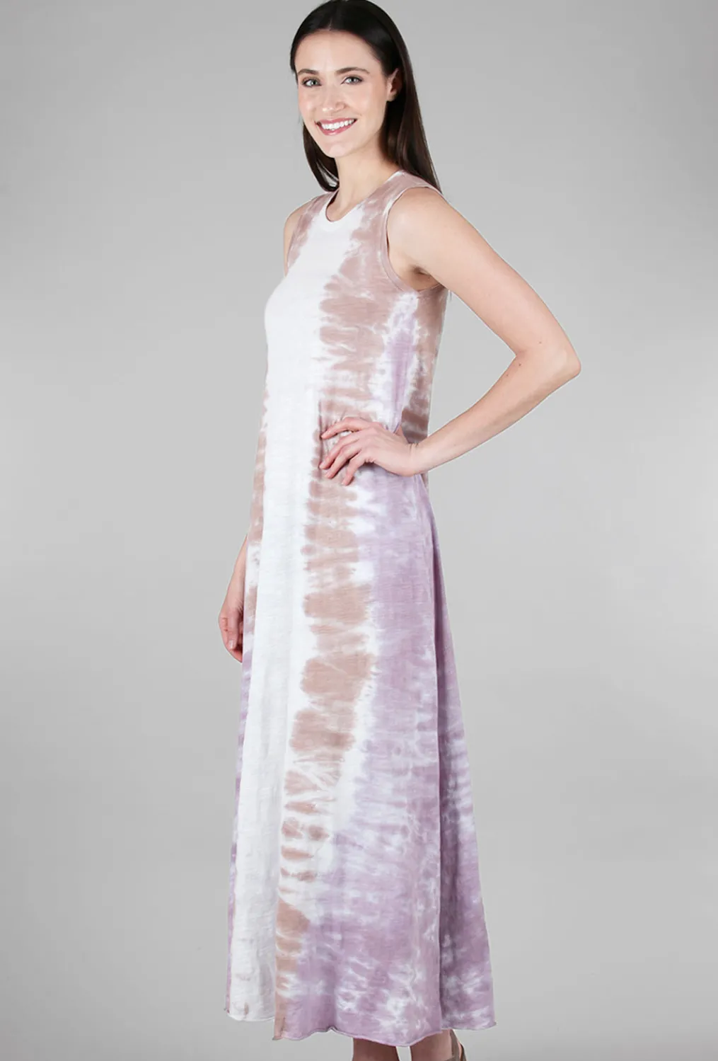 Sale Evie Lou Tie-Dye Maxi Tank Dress, Mauve Multi