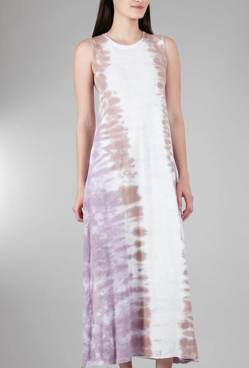 Sale Evie Lou Tie-Dye Maxi Tank Dress, Mauve Multi