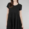 Flash Sale Evie Lou Tiered Trapeze Tee Dress, Black