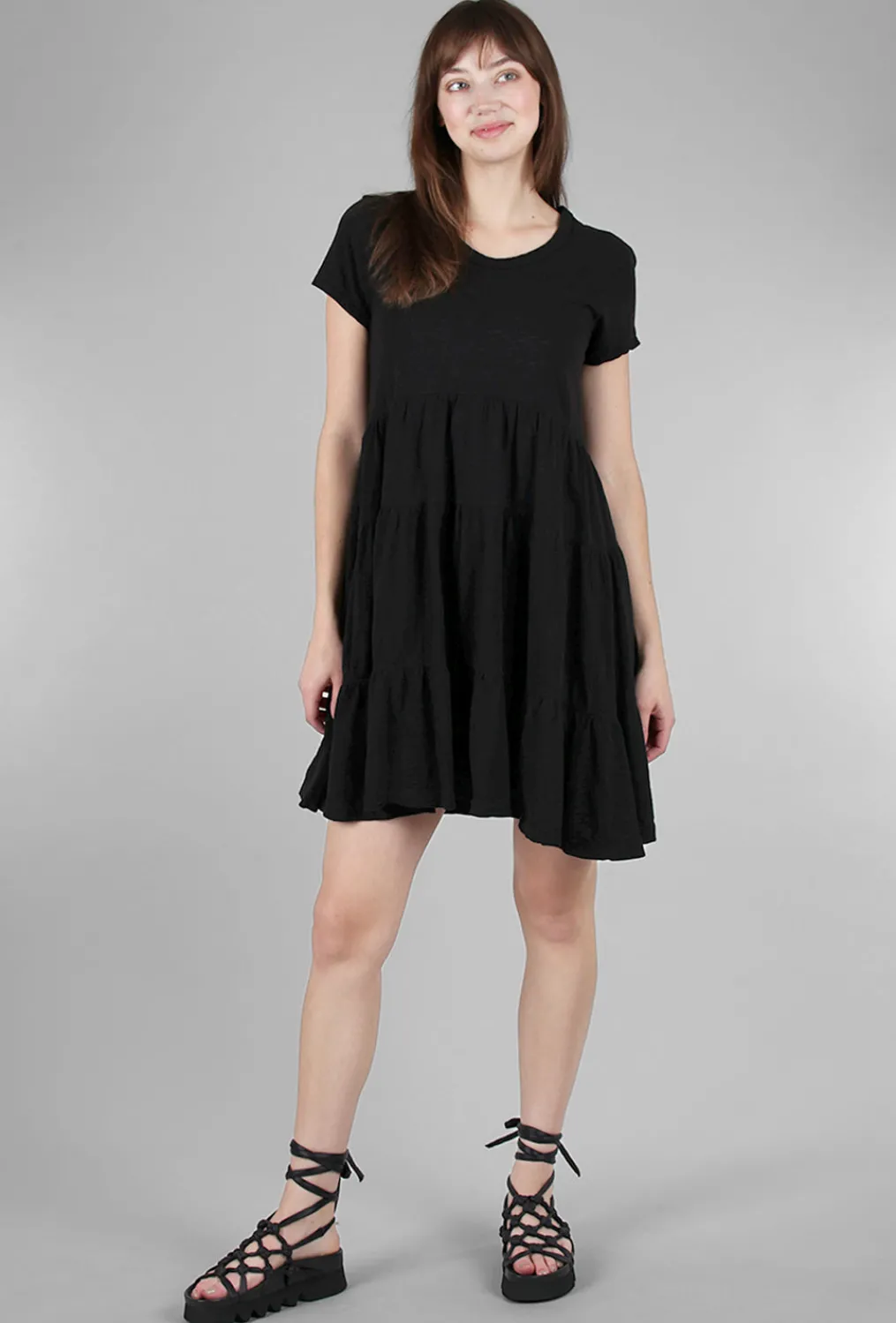Flash Sale Evie Lou Tiered Trapeze Tee Dress, Black