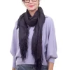 Fashion Evie Lou Tissue Solid Scarf, Purple Velvet