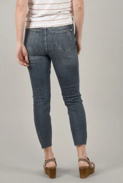 Flash Sale Evie Lou Trim Raw-Hem Denim, Blue
