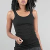 Hot Evie Lou Tubular Cashmere Seamless Tank, Black