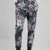 Sale Evie Lou Tulum Floral/Dot Pant, Black