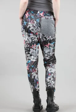 Sale Evie Lou Tulum Floral/Dot Pant, Black