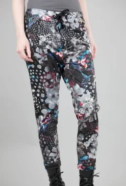 Sale Evie Lou Tulum Floral/Dot Pant, Black