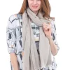Hot Evie Lou Turkish Cotton Scarf, Taupe