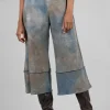 Sale Evie Lou Twist Dye Crop Pant, Blue