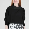 Discount Evie Lou Two-Way Sweater, Black