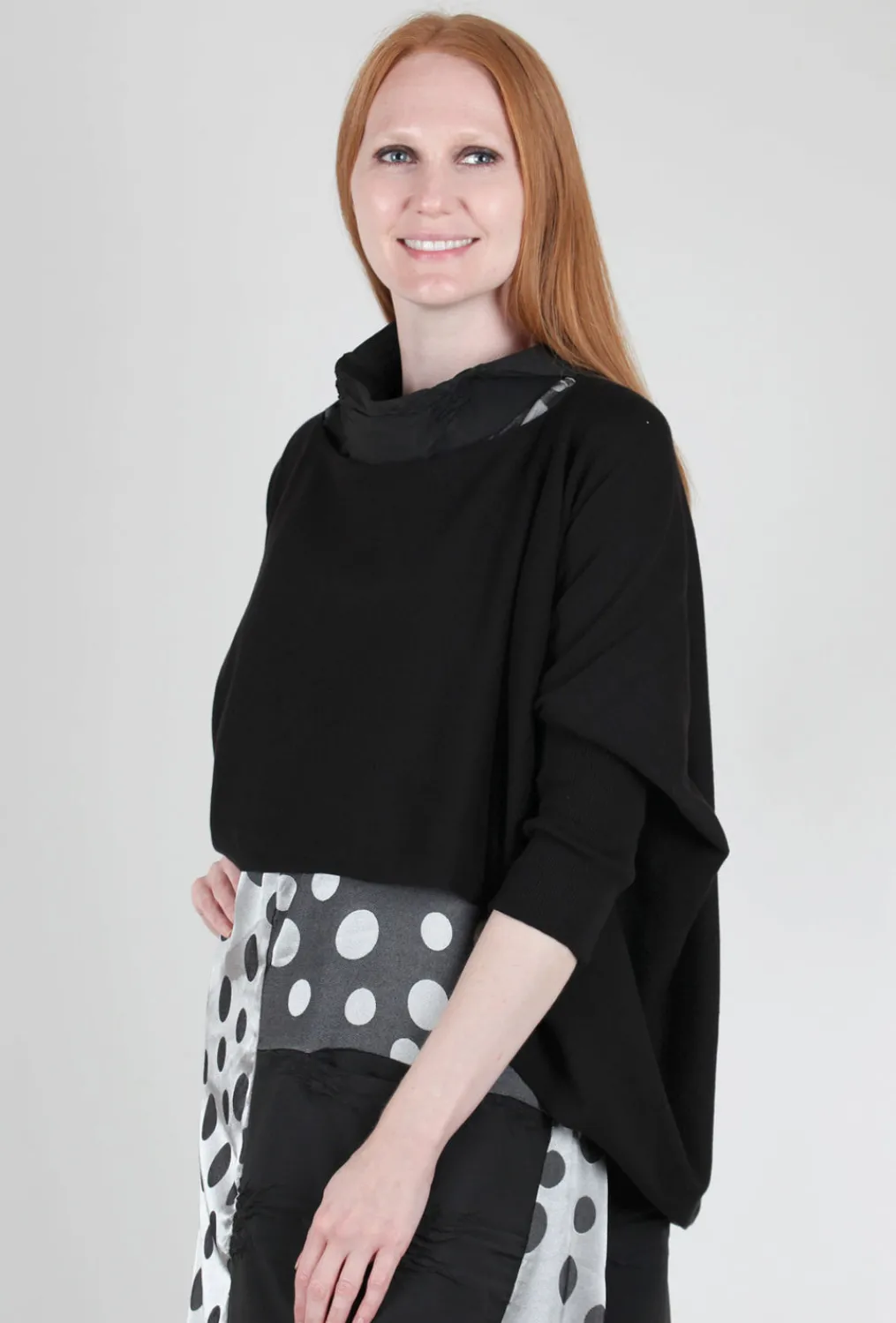 Discount Evie Lou Two-Way Sweater, Black