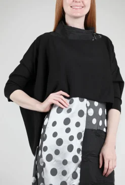 Discount Evie Lou Two-Way Sweater, Black