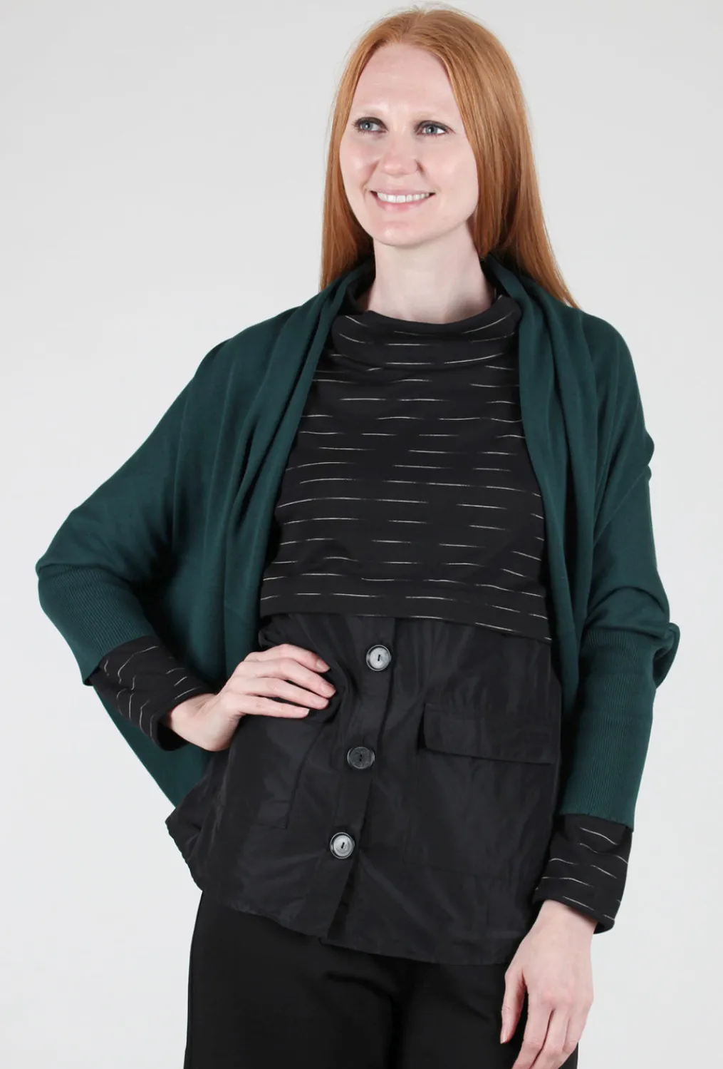 Store Evie Lou Two-Way Sweater, Teal