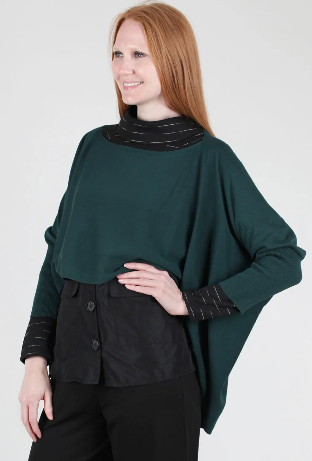Store Evie Lou Two-Way Sweater, Teal