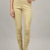 Fashion Evie Lou Vegan Leather Sexy Legging, Sand